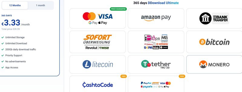 DDownload Ultimate pricing and payment methods